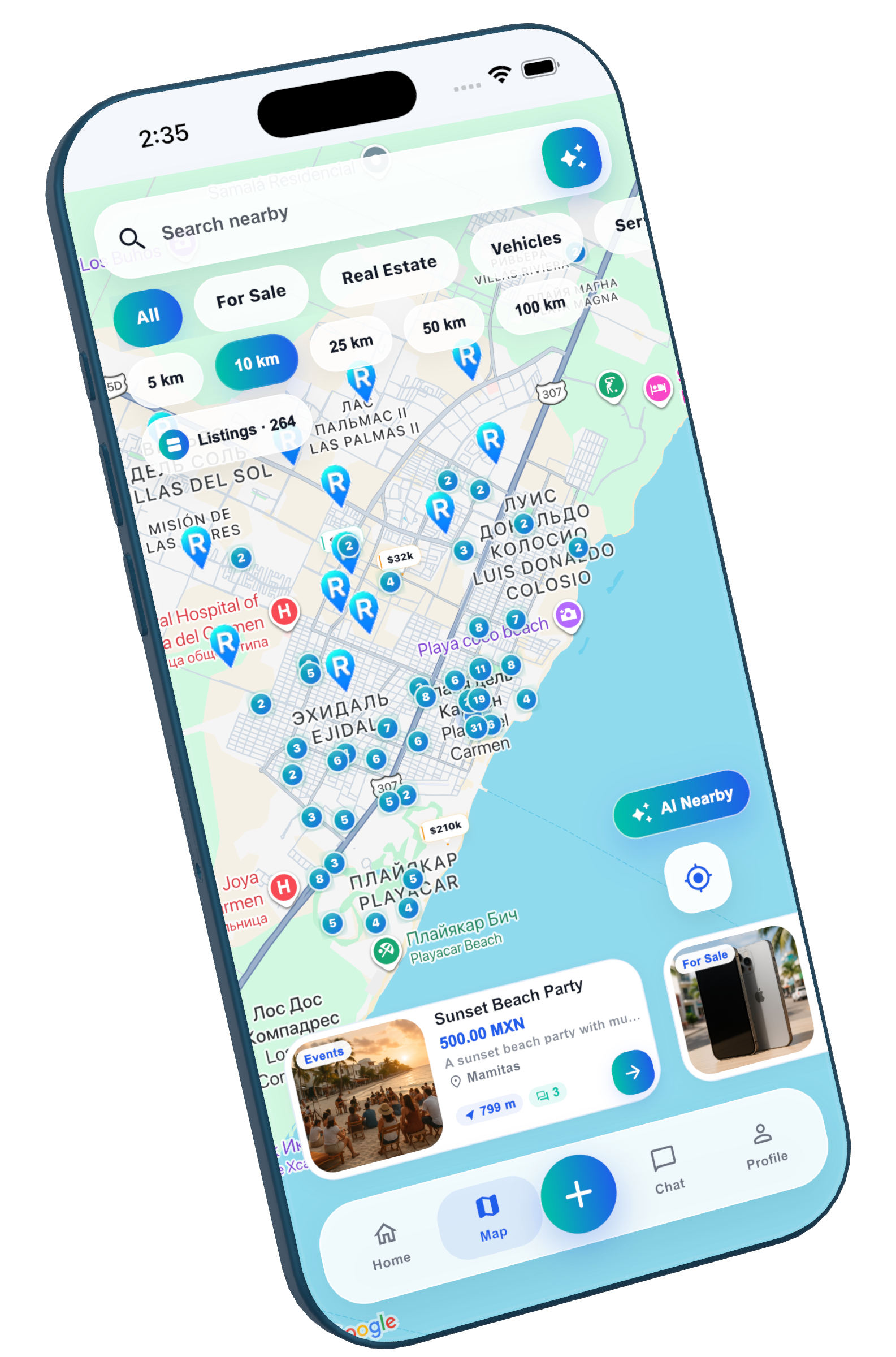 RUMAPA interactive map screen
